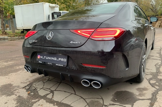 Диффузор Mercedes CLS C257 стиль AMG 53 Chrome