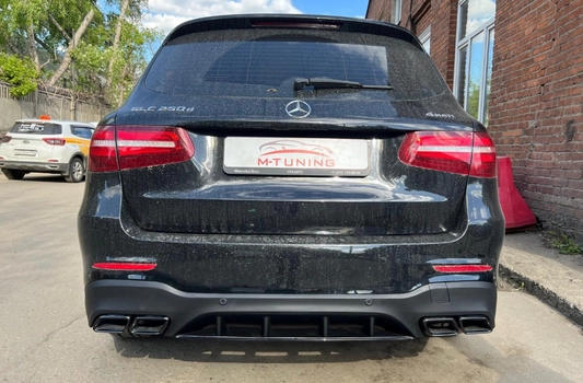 Диффузор Mercedes GLC X253 стиль AMG 63 Black
