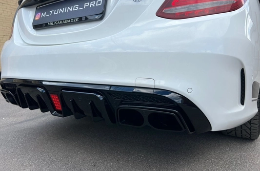 Насадки Mercedes C класс W205 стиль Brabus черные