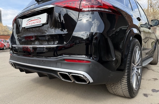 Диффузор Mercedes GLE V167 стиль AMG 63 Chrome