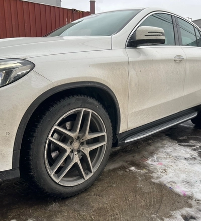 Установка Порогов Mercedes GLE Coupe C292 фото ПОСЛЕ